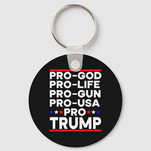トランプ支持 武器擁護 命の尊重 神の御名の下に アメリカ合衆国 共和党員 キーホルダー (正面)