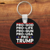 トランプ支持 武器擁護 命の尊重 神の御名の下に アメリカ合衆国 共和党員 キーホルダー (正面)
