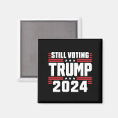 トランプ支持 2024 愛国 アメリカ国旗 マグネット (正面/裏面)