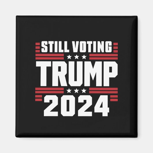 トランプ支持 2024 愛国 アメリカ国旗 マグネット (正面)