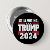 トランプ支持 2024 愛国 アメリカ国旗 缶バッジ (正面&裏面)