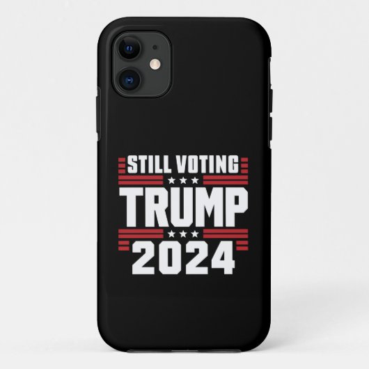 トランプ支持 2024 愛国 アメリカ国旗 Case-Mate iPhoneケース (裏面)