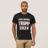 トランプ支持 2024 愛国 アメリカ国旗 Tシャツ (正面フル)