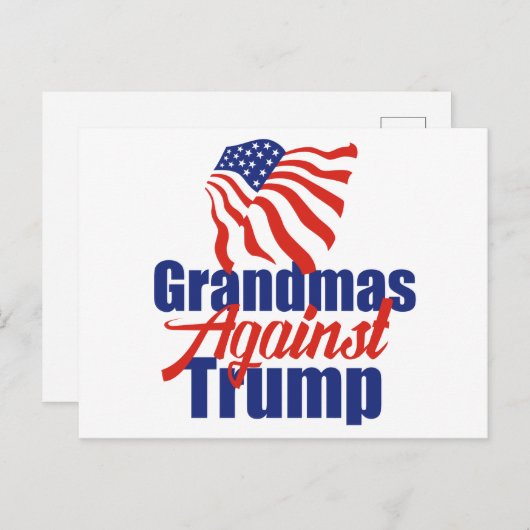 トランプ政権に反対する大御所 ポストカード (正面/裏面)