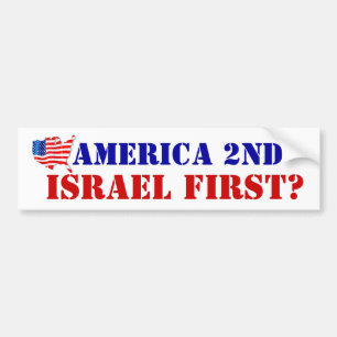 トランプ政策イスラエル第1アメリカ第2次服従 バンパーステッカー