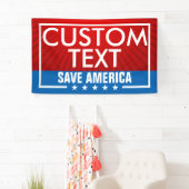 トランプ救アメリカフラグバナー 横断幕 (インサイチュ)