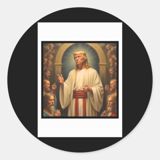 トランプ救世主 ラウンドシール (正面)