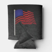 トランプ文字オンブラックロック 缶クーラー (裏面)