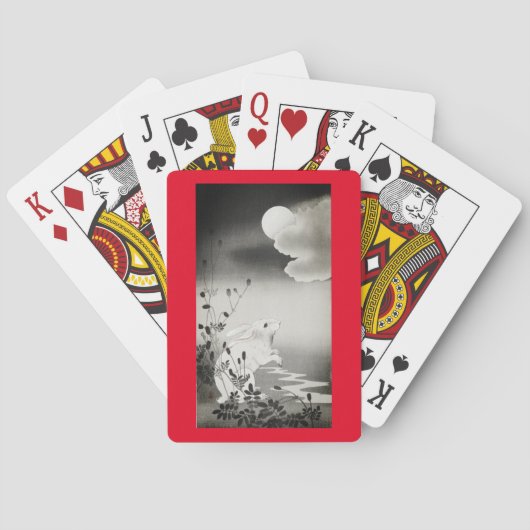 トランプ日本のウサギと月 トランプ (裏面)