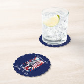 トランプ時計パーティーカスタマイズ可能な愛国的デザイン ペーパーコースター (インサイチュ)