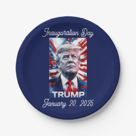 トランプ時計パーティーカスタマイズ可能な愛国的デザイン ペーパープレート