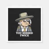 トランプ暗殺未遂トランプ2024ユー恋しく思 スタンダードカクテルナプキン (正面)