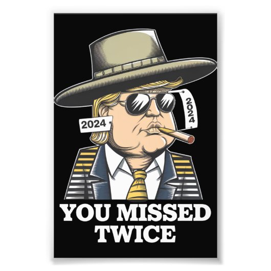 トランプ暗殺未遂トランプ2024ユー恋しく思 フォトプリント            (正面)