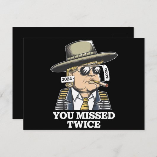 トランプ暗殺未遂トランプ2024ユー恋しく思 ポストカード (正面/裏面)