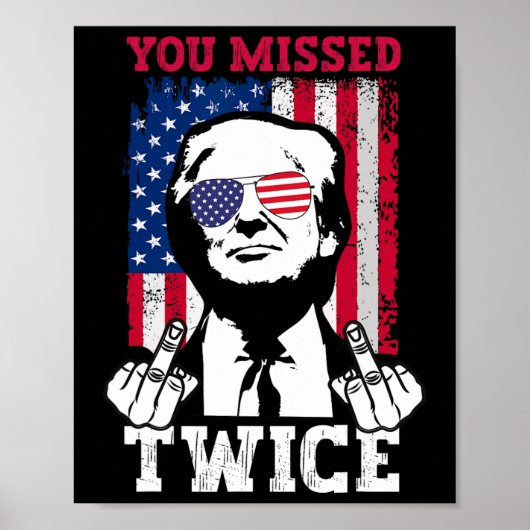 トランプ暗殺未遂 トランプ2025 見逃した2回  ポスター (正面)