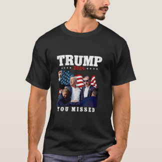 トランプ暗殺血耳出血バトラーPA T Tシャツ