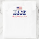 トランプ最高の大統領EVER BUMPERステッカー 楕円形シール (バッグ)