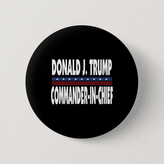 トランプ最高司令官大統領共和党政治 缶バッジ (正面)