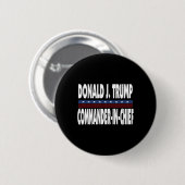 トランプ最高司令官大統領共和党政治 缶バッジ (正面&裏面)