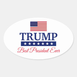 トランプ最高大統領ステッカー 楕円形シール