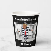トランプ有罪判決フェロン紙カップ 紙コップ (裏面)
