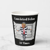 トランプ有罪判決フェロン紙カップ 紙コップ (正面)