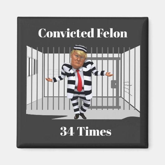 トランプ有罪前科者マグネット マグネット (正面)