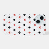 トランプ模様 iPhone 15ケース (裏面横)