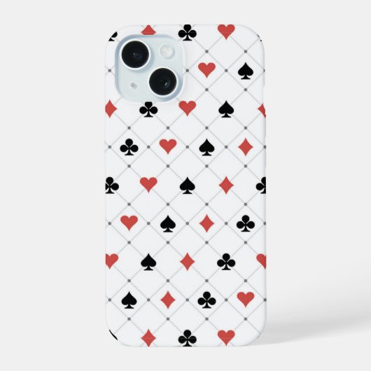 トランプ模様 iPhone 15ケース (裏面)