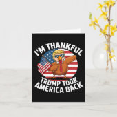 トランプ氏が勝ってアメリカを取り戻したことに感謝している 勝者 カード (黄色い花)