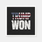 トランプ氏が第47期米国大統領当選2024年 スタンダードカクテルナプキン (正面)