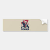 トランプ氏が2024年に再選した大統領選挙47位 バンパーステッカー (正面)