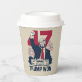 トランプ氏が2024年に再選した大統領選挙47位 紙コップ (正面)
