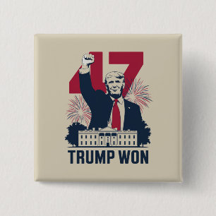 トランプ氏が2024年に再選した大統領選挙47位 缶バッジ