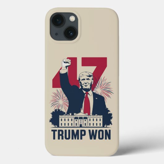 トランプ氏が2024年に再選した大統領選挙47位 Case-Mate iPhoneケース (裏面)