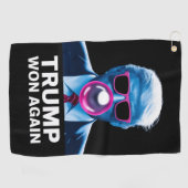 トランプ氏が2024年に再選した投票総長47日 ゴルフタオル (横)