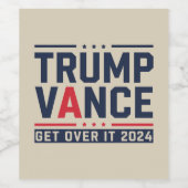 トランプ氏が2024年に当選し、大統領トランプ・ヴァンス ワインラベル (シングルラベル)