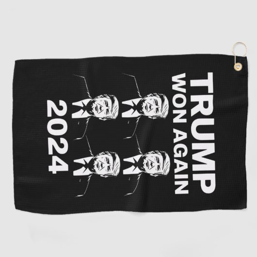 トランプ氏が2024年選挙就任式の日47に再び勝利 ゴルフタオル (横)