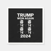 トランプ氏が2024年選挙就任式の日47に再び勝利 スタンダードカクテルナプキン (正面)