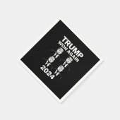 トランプ氏が2024年選挙就任式の日47に再び勝利 スタンダードカクテルナプキン (角)