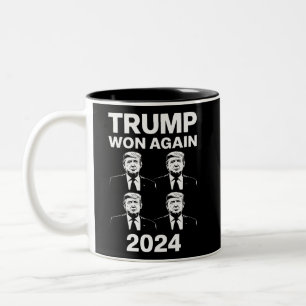 トランプ氏が2024年選挙就任式の日47に再び勝利 ツートーンマグカップ