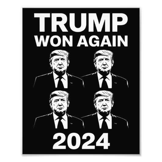 トランプ氏が2024年選挙就任式の日47に再び勝利 フォトプリント            (正面)