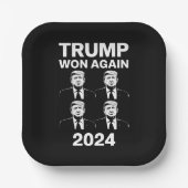 トランプ氏が2024年選挙就任式の日47に再び勝利 ペーパープレート (正面)