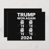 トランプ氏が2024年選挙就任式の日47に再び勝利 ポストカード (正面/裏面)