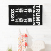 トランプ氏が2024年選挙就任式の日47に再び勝利 横断幕 (インサイチュ)