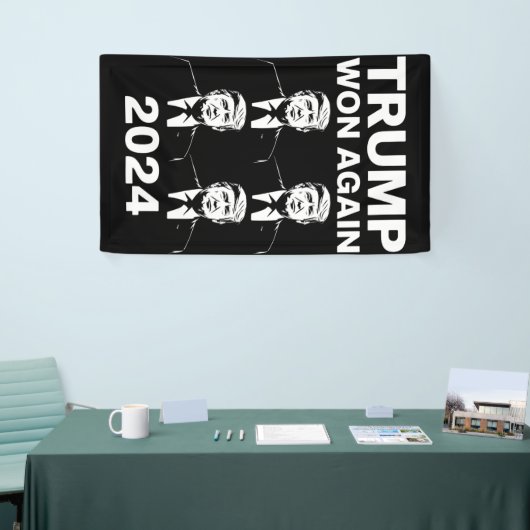 トランプ氏が2024年選挙就任式の日47に再び勝利 横断幕 (トレードショー)