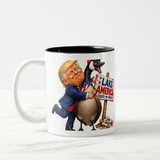 トランプ氏とガチョウのレイクアメリカ マグカップ ジョーク