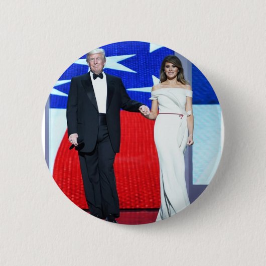 トランプ氏とメラニア2 缶バッジ (正面)