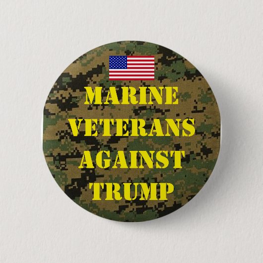 トランプ氏に反対する海兵隊退役軍人 バッジ (正面)