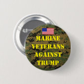 トランプ氏に反対する海兵隊退役軍人 バッジ (正面&裏面)